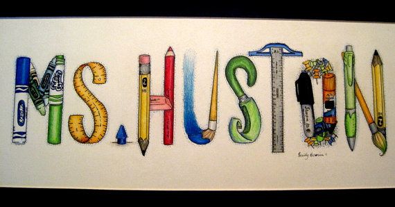 570x298 Personalized Hand Drawn Names For Teachers Wicked Cutee