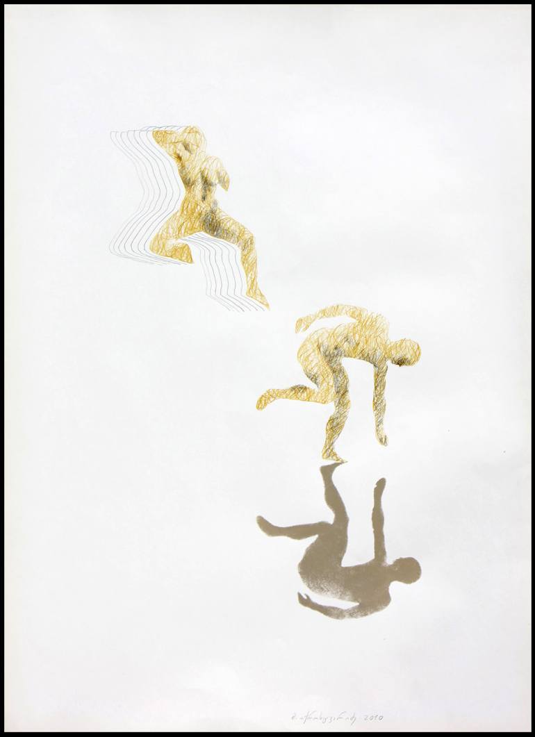 770x1061 Saatchi Art Echo Amp Narcissus Drawing By Manuchar Okrostsvaridze