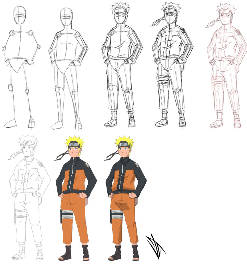 865x923 Step By Step Uzumaki Naruto By Johnny Wolf