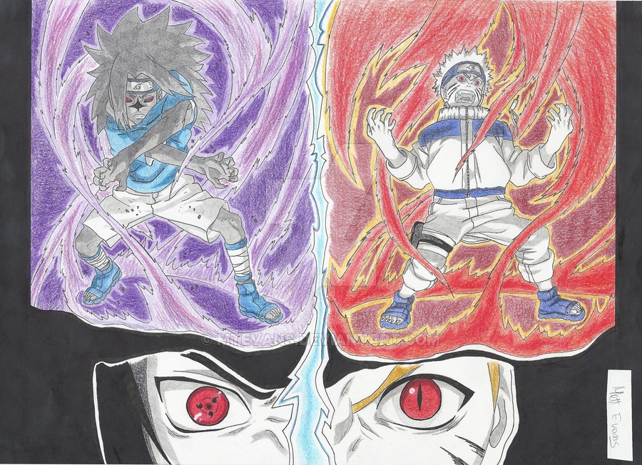 900x652 Naruto Vs Sasuke By Mtevans