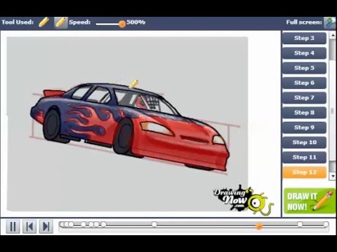 480x360 How To Draw A Nascar Race Car