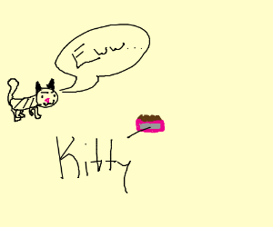 300x250 Cat Thinks Cat Food Is Nasty (Drawing By Thelegitkiwiofthefishies)