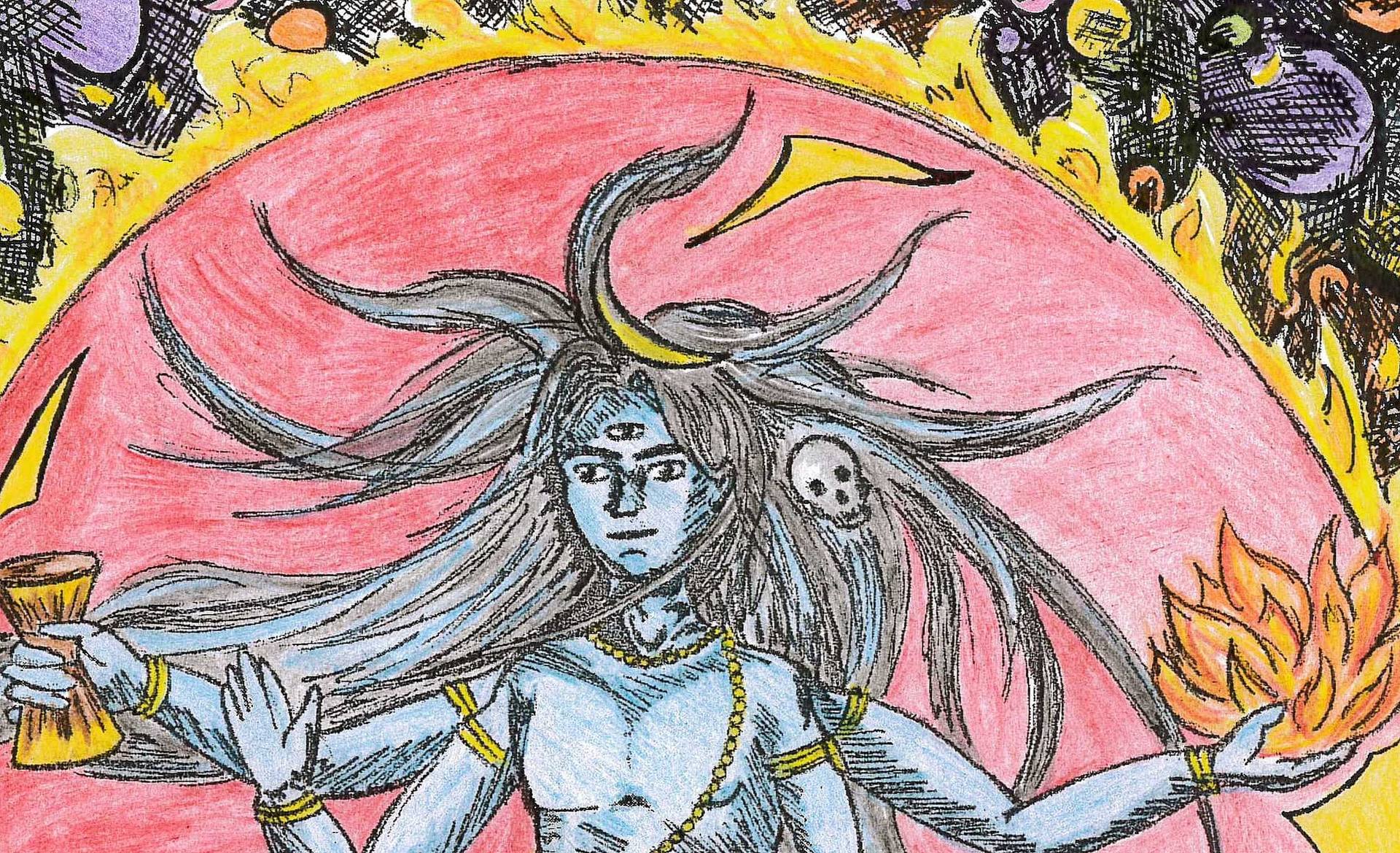 1920x1169 Saatchi Art Shiva Nataraja Drawing By Lolita Parekh