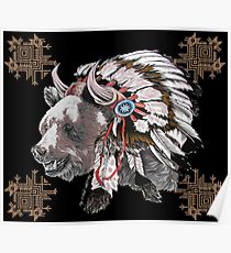 210x230 Native American Bear Drawing Posters Redbubble
