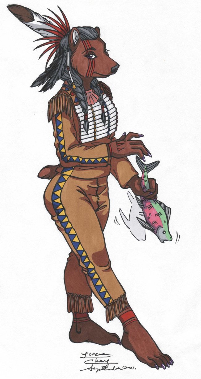 651x1225 Native American Bear By Novawolf01