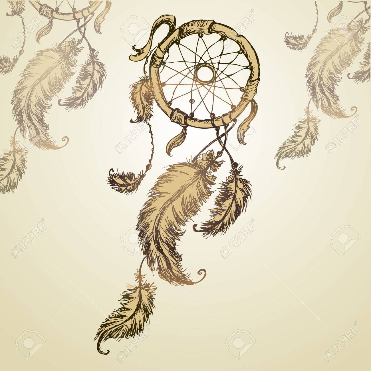 1300x1300 Dreamcatcher, Feathers And Beads. Native American Indian Dream