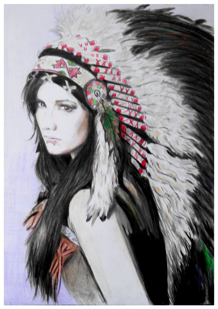 Native American Girl Drawing at GetDrawings | Free download