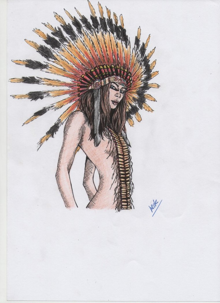 762x1049 Native American Girl By Nickglvn