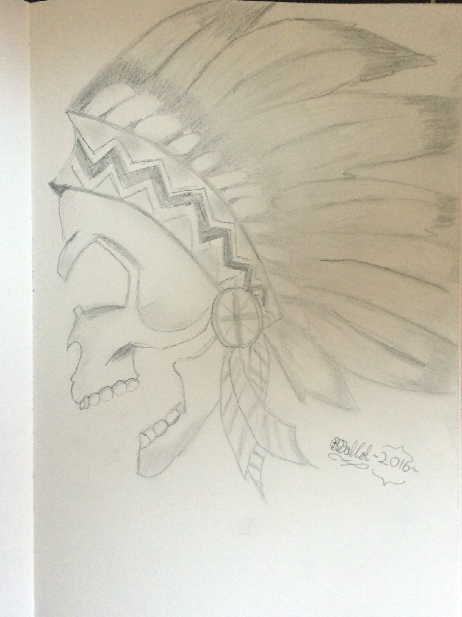 Native American Skull Drawing at GetDrawings | Free download