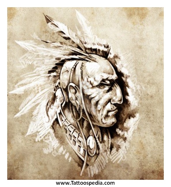 Native American Warrior Drawing at GetDrawings | Free download