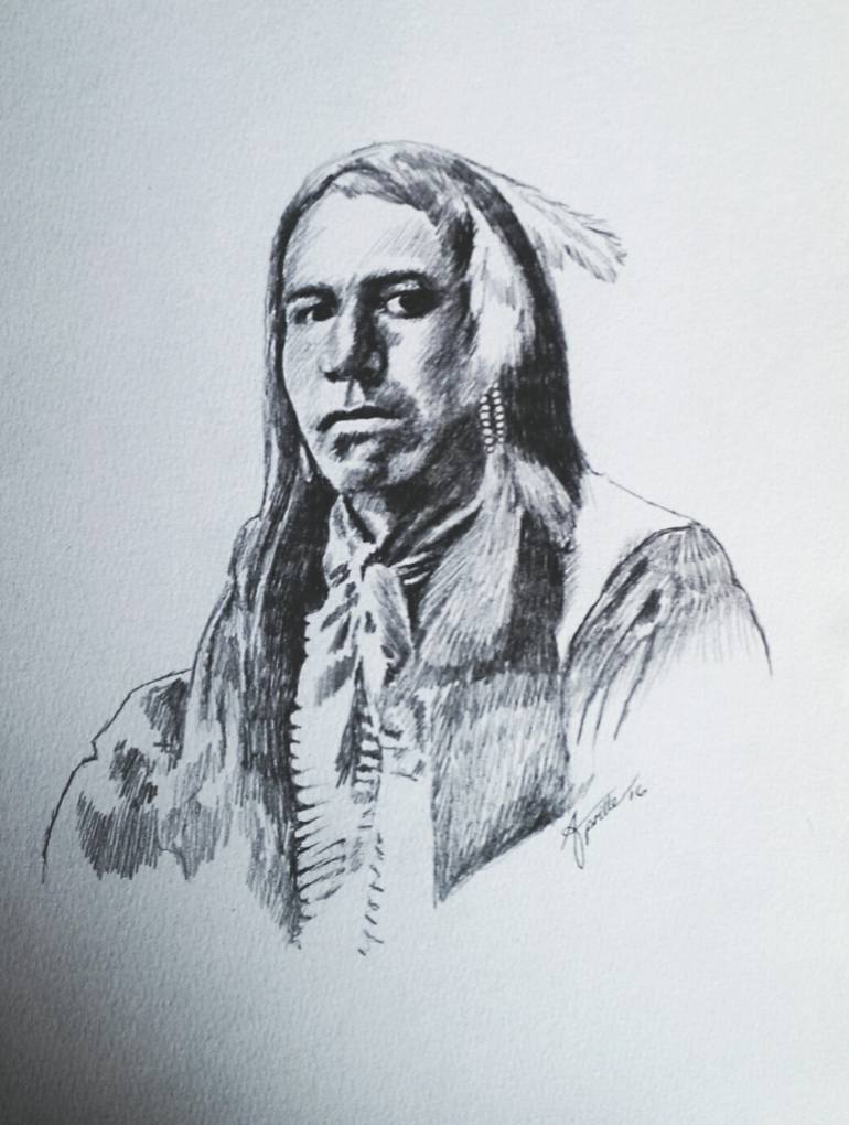 770x1020 Saatchi Art Native Pride Drawing By Aprille De Carvalho