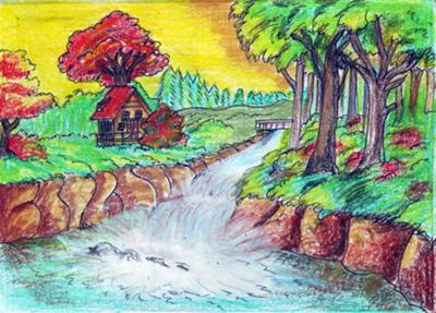 400x287 Nature Drawing This Work Was Created By Me On Paper With Oil