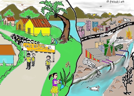 470x338 Save Nature Nature Saves You By Amarendra (Landscapes Drawing)