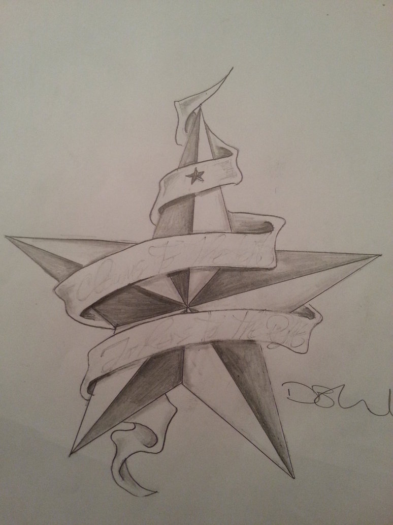 774x1032 Nautical Star With Scroll By Danblaszkowski