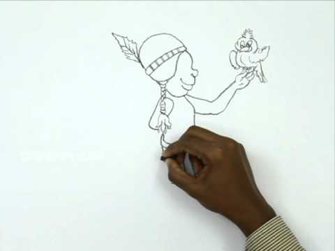 480x360 How To Draw A Small Navajo Boy