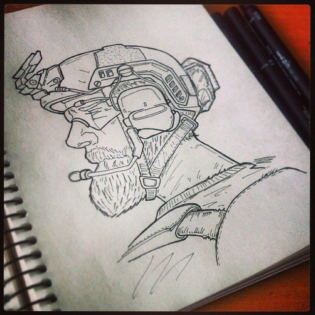 640x640 Navy Seal Sketch By Eugen Goutnick. Sketches Sketches