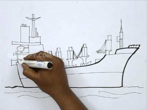 480x360 How To Draw A Cargo Ship
