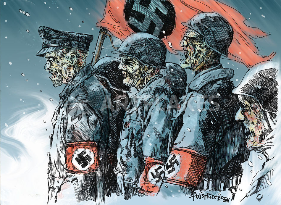 950x693 Nazi Zombies Drawing Art Prints And Posters By Arnold Ramirez