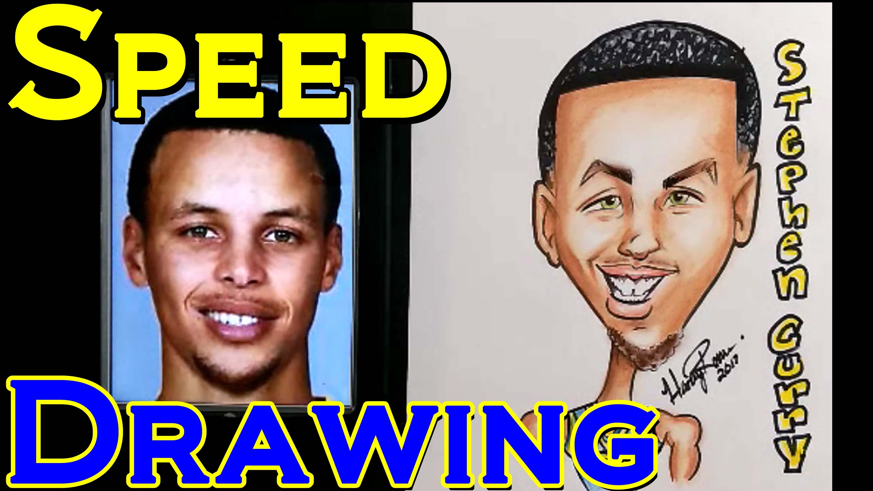 3000x1688 Speed Drawing Stephen Curry Nba 2015 Mvp