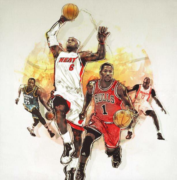 614x625 Nba Stars Basketball Art And Designs. Nba Stars