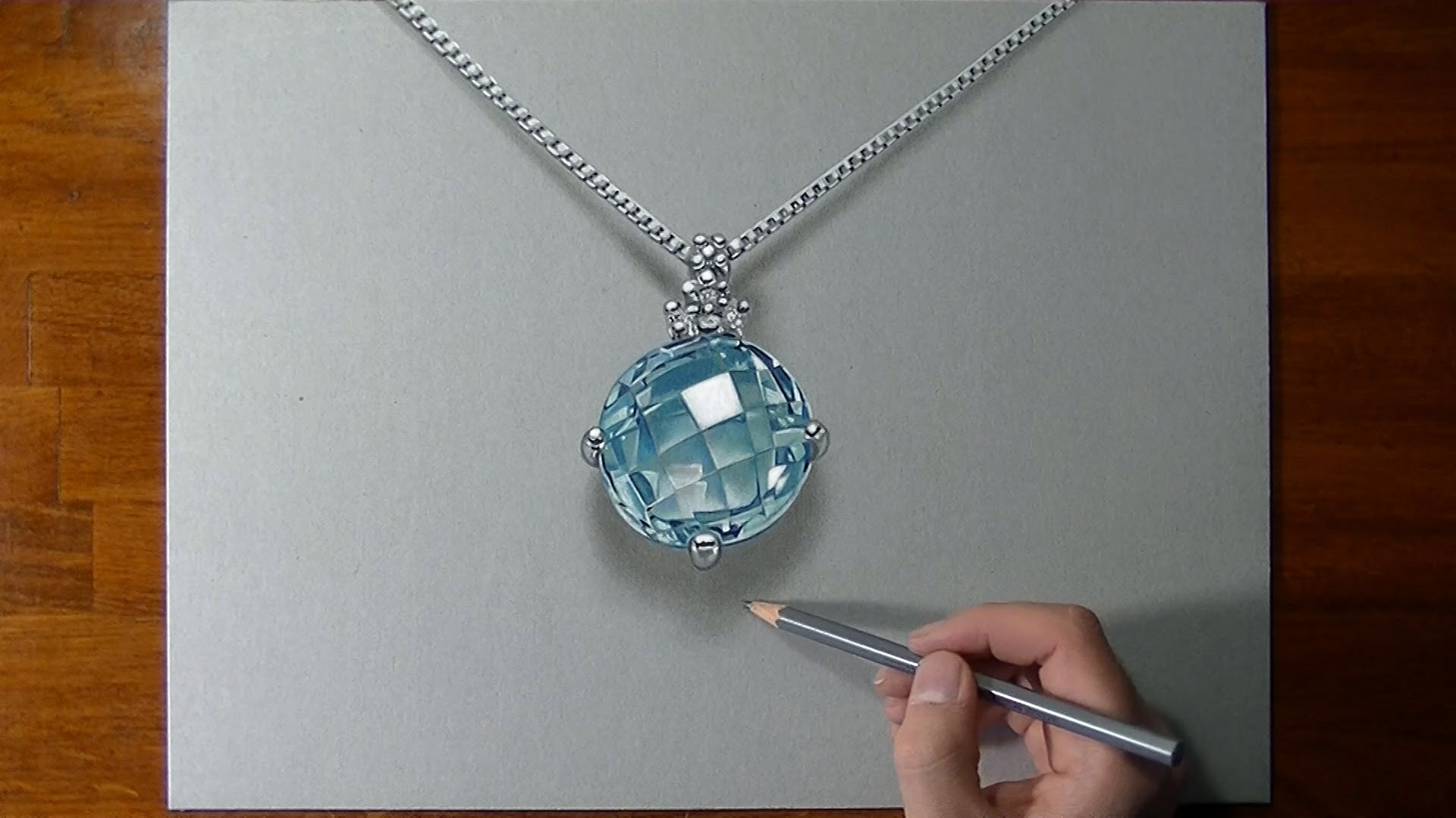 1920x1080 How To Draw A 3d Aquamarine Necklace
