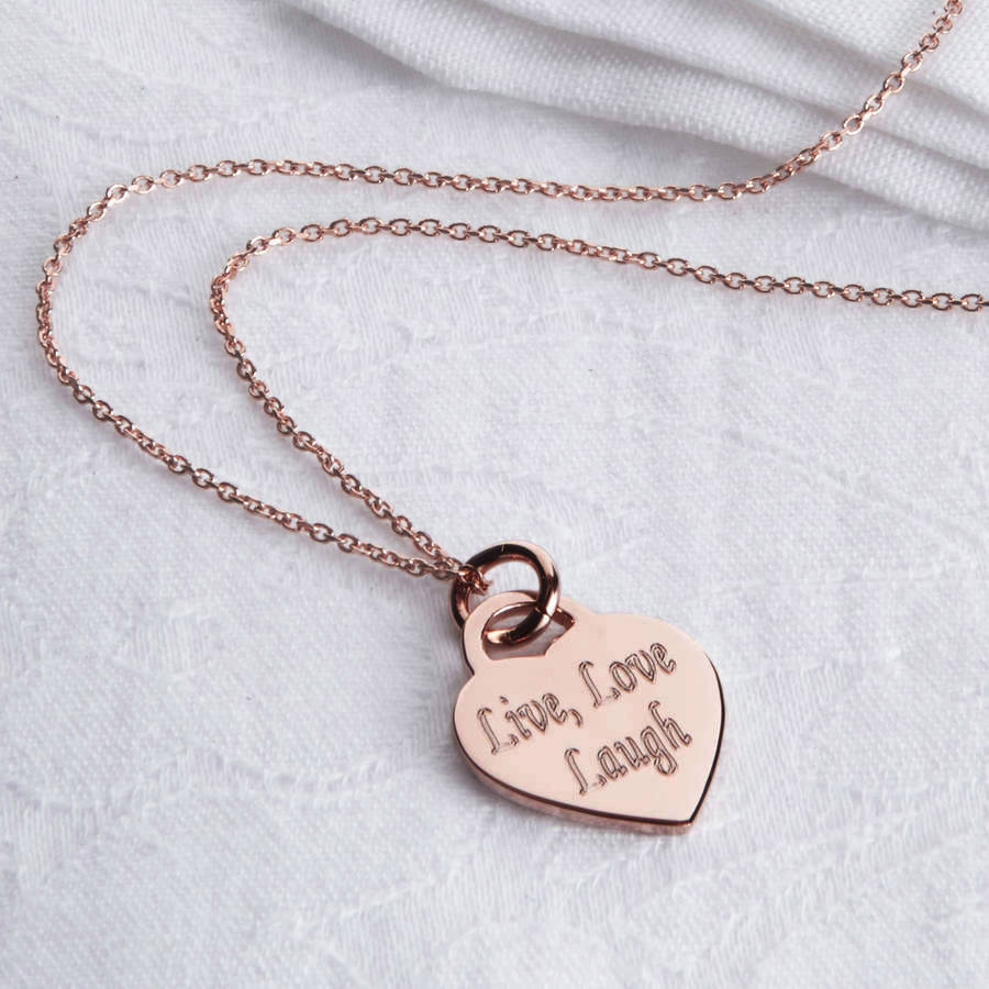 900x900 Personalised Your Child's Drawing Rose Gold Necklace By