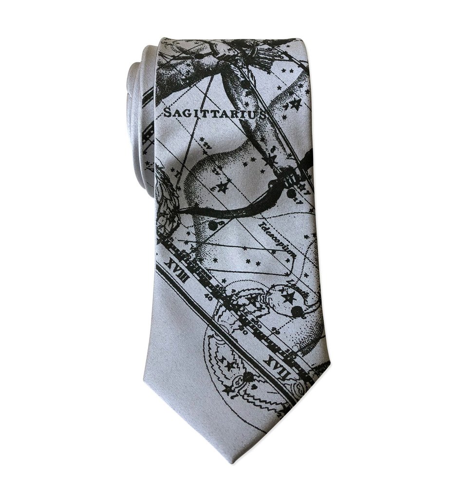 955x1024 Sagittarius Necktie, Zodiac Constellation Print Tie