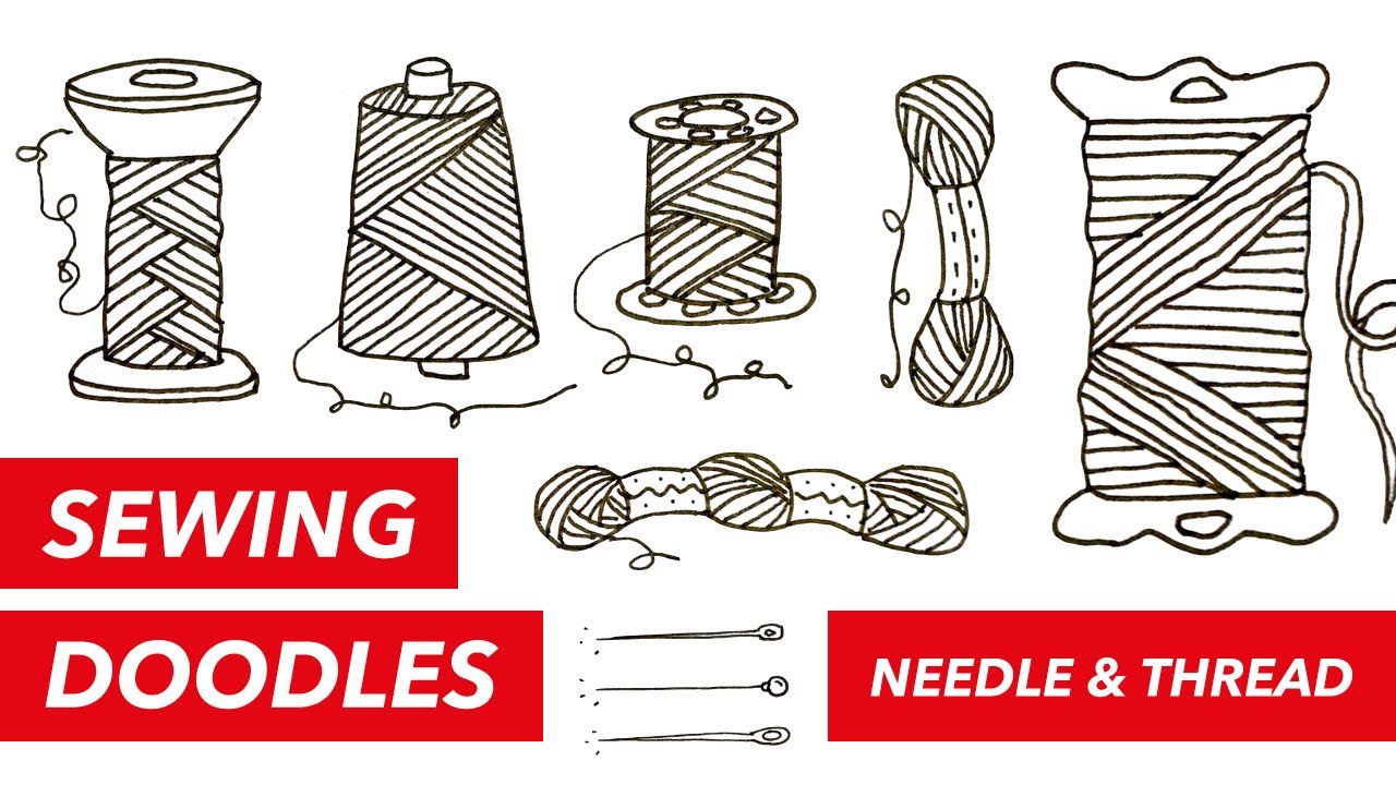1280x720 Sewing Doodles Needle Thread How To Draw Needles