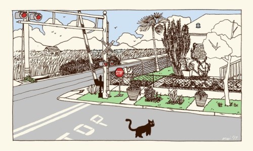 500x298 Blue Neighborhood Drawing Tumblr