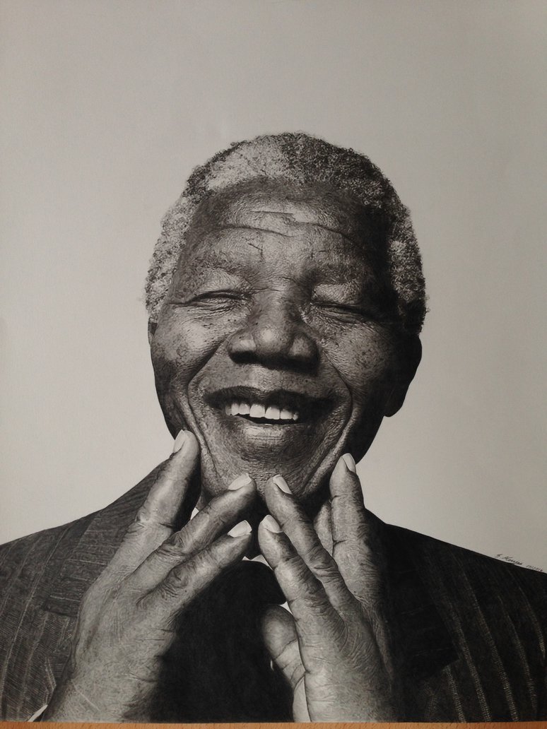 774x1032 Pencil Drawing Nelson Mandela By Samanthamessias