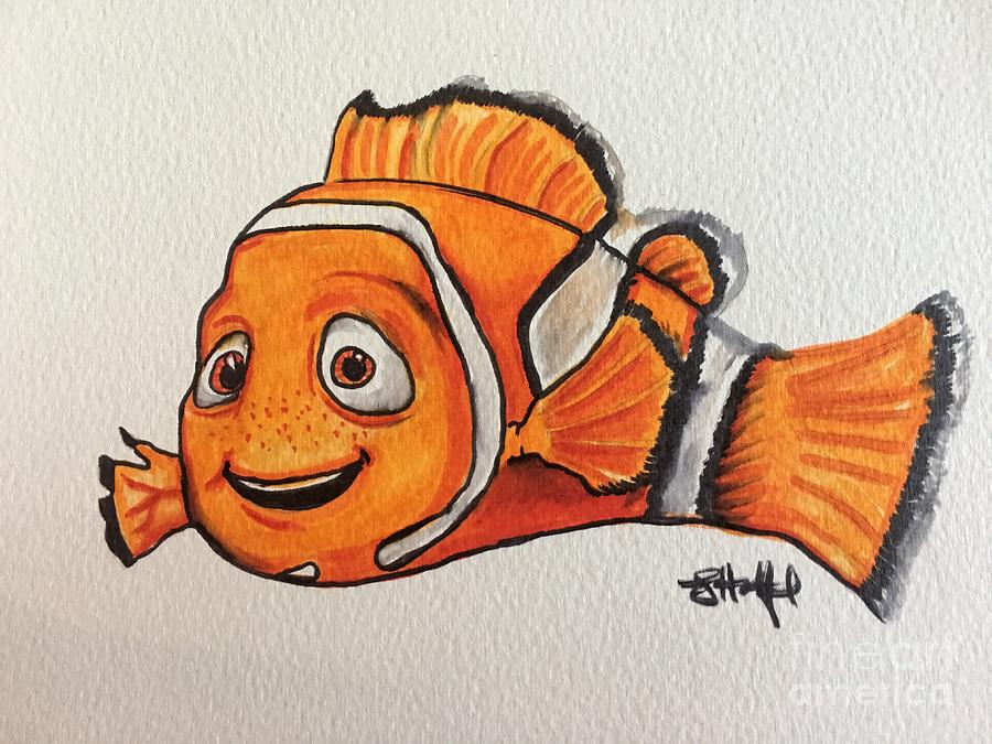 900x675 Nemo Fish Drawing By Lori Hatfield