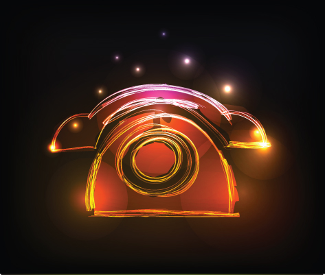 473x401 Hand Drawing Neon Light Art Elements Vector 04