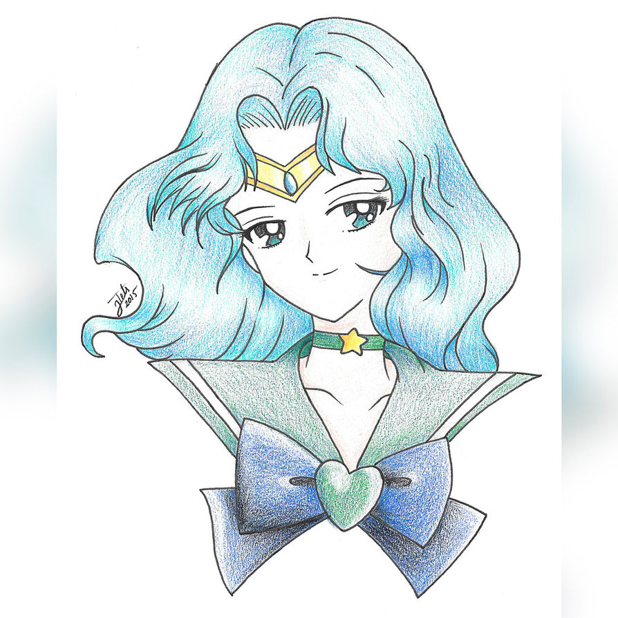 894x894 Sailor Neptune Michiru Drawing By Aletscalsone
