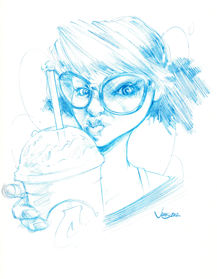 840x1080 Jim Stigall Nerdy Girl Sketches, Round 1