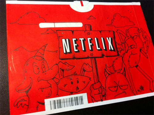 500x373 People Started Drawing On Their Netflix Mail. Too Awesome
