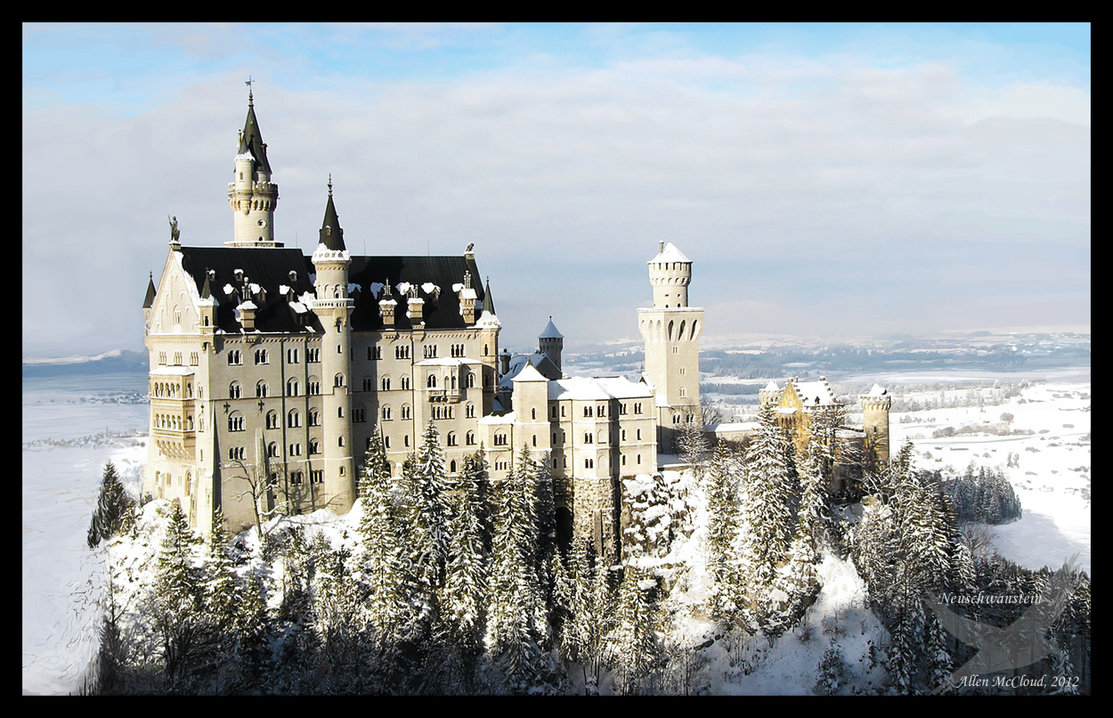 1113x718 Neuschwanstein Castle By Darksilverflame