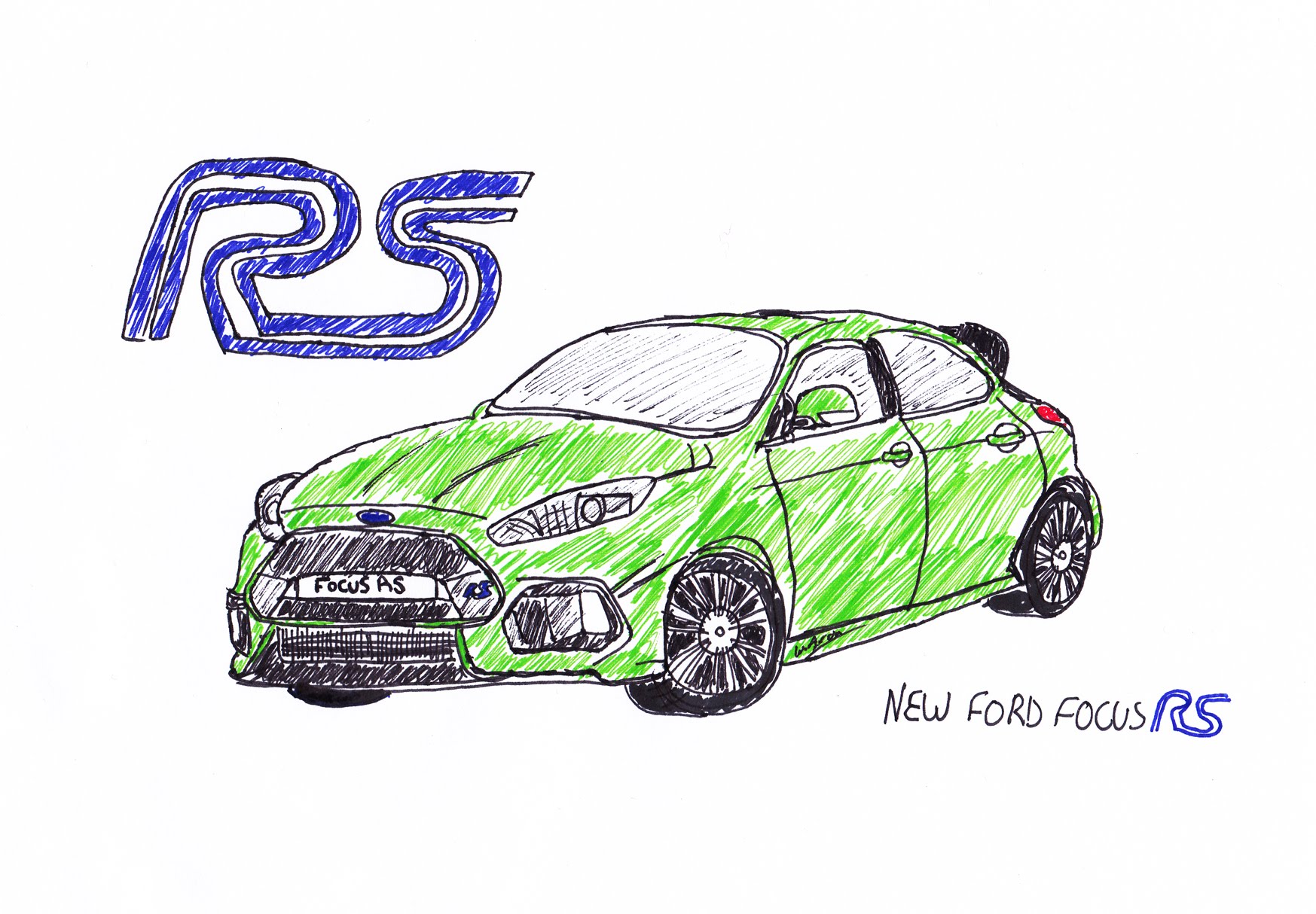 1747x1214 Drawing The New Ford Focus Rs