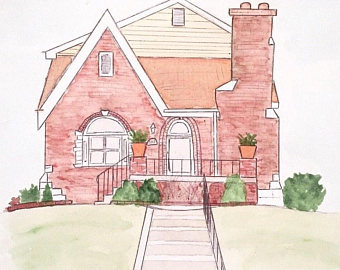 340x270 Custom House Drawing Etsy