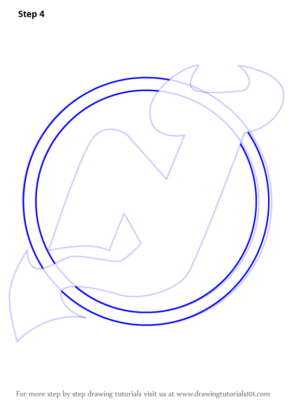 596x842 Learn How To Draw New Jersey Devils Logo (Nhl) Step By Step