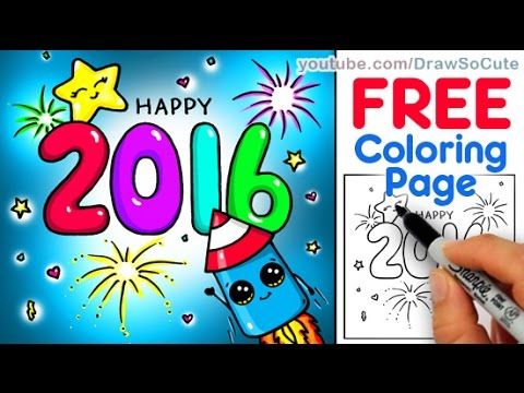 480x360 How To Draw Happy New Year Celebration Card With Bubble Numbers