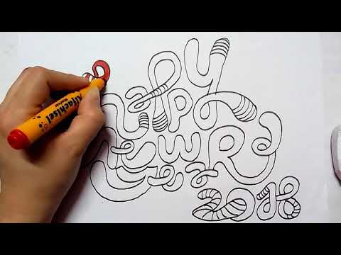 480x360 How To Draw Happy New Year 2018
