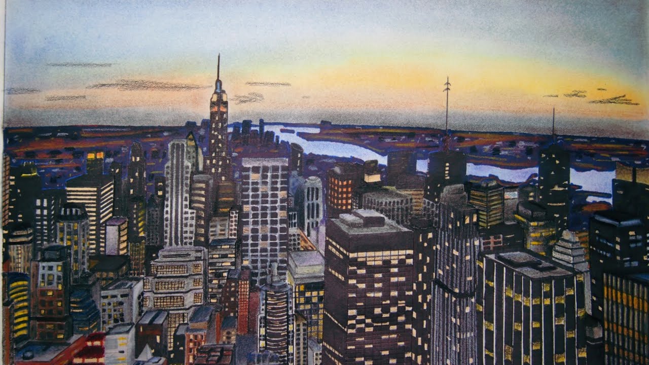 1280x720 New York City Drawing (Time Lapse)