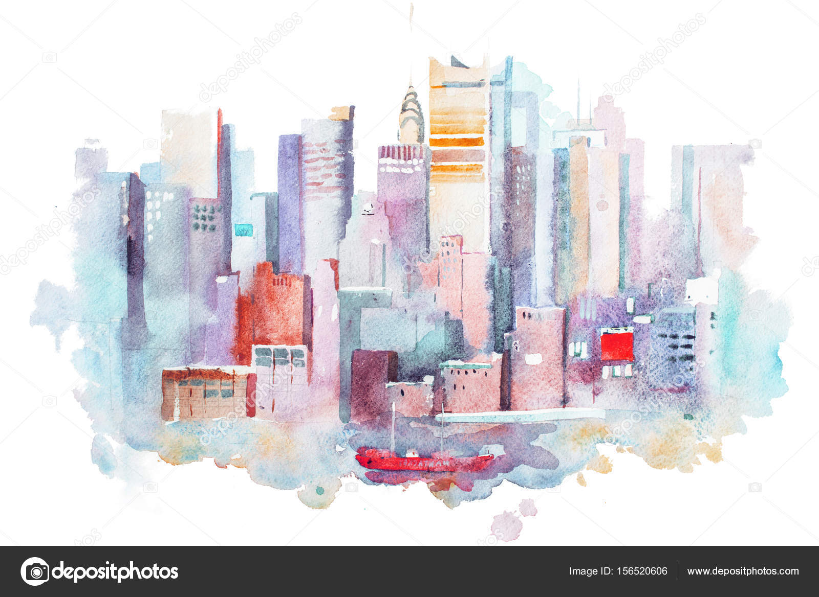 New York Cityscape Drawing at Free for