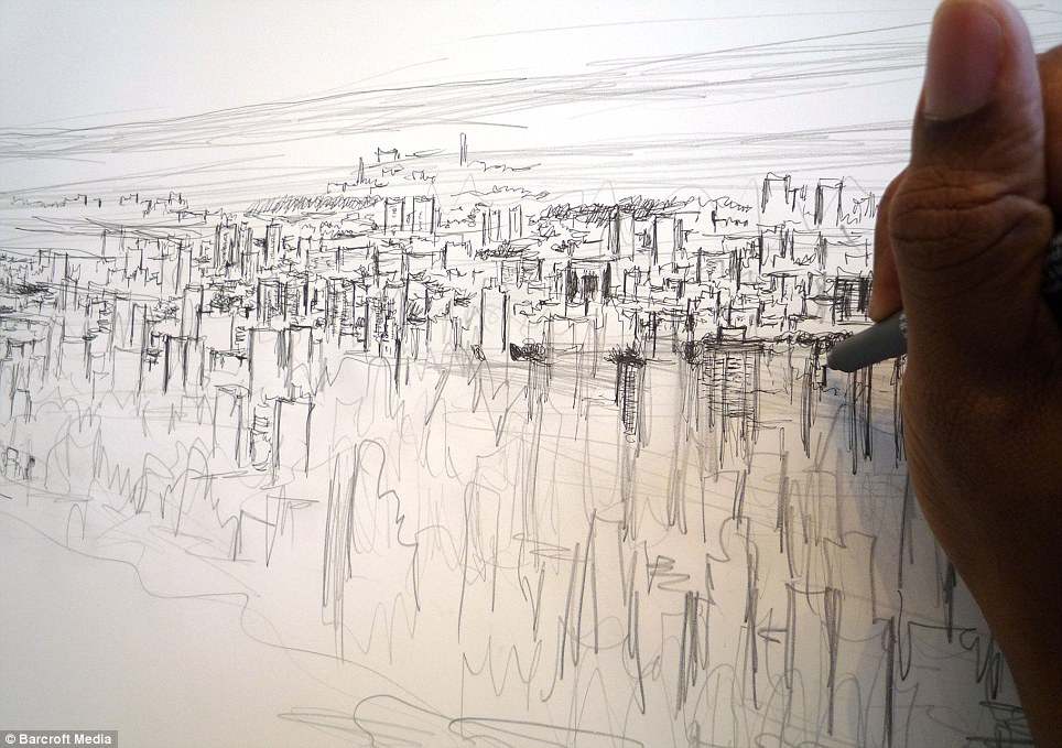 964x679 Autistic Artist Draws 18ft Picture Of New York Skyline From Memory