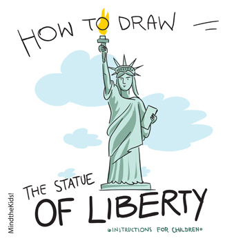352x352 How Draw Statue Of Liberty Art Lessons How