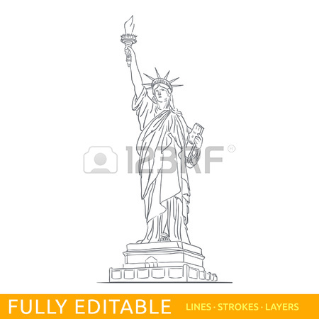 450x450 Statue Of Liberty Face Hand Dawn Royalty Free Cliparts, Vectors