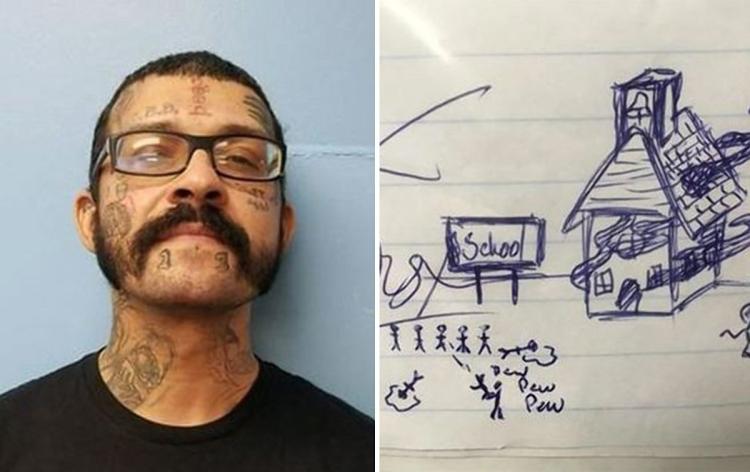 750x472 Man Arrested For Drawing School Attack On Child's Homework