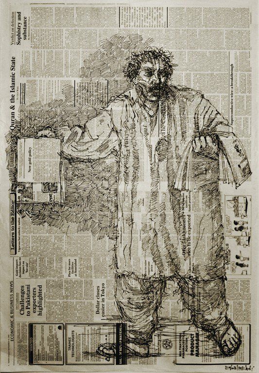 533x768 Drawing On Newspaper