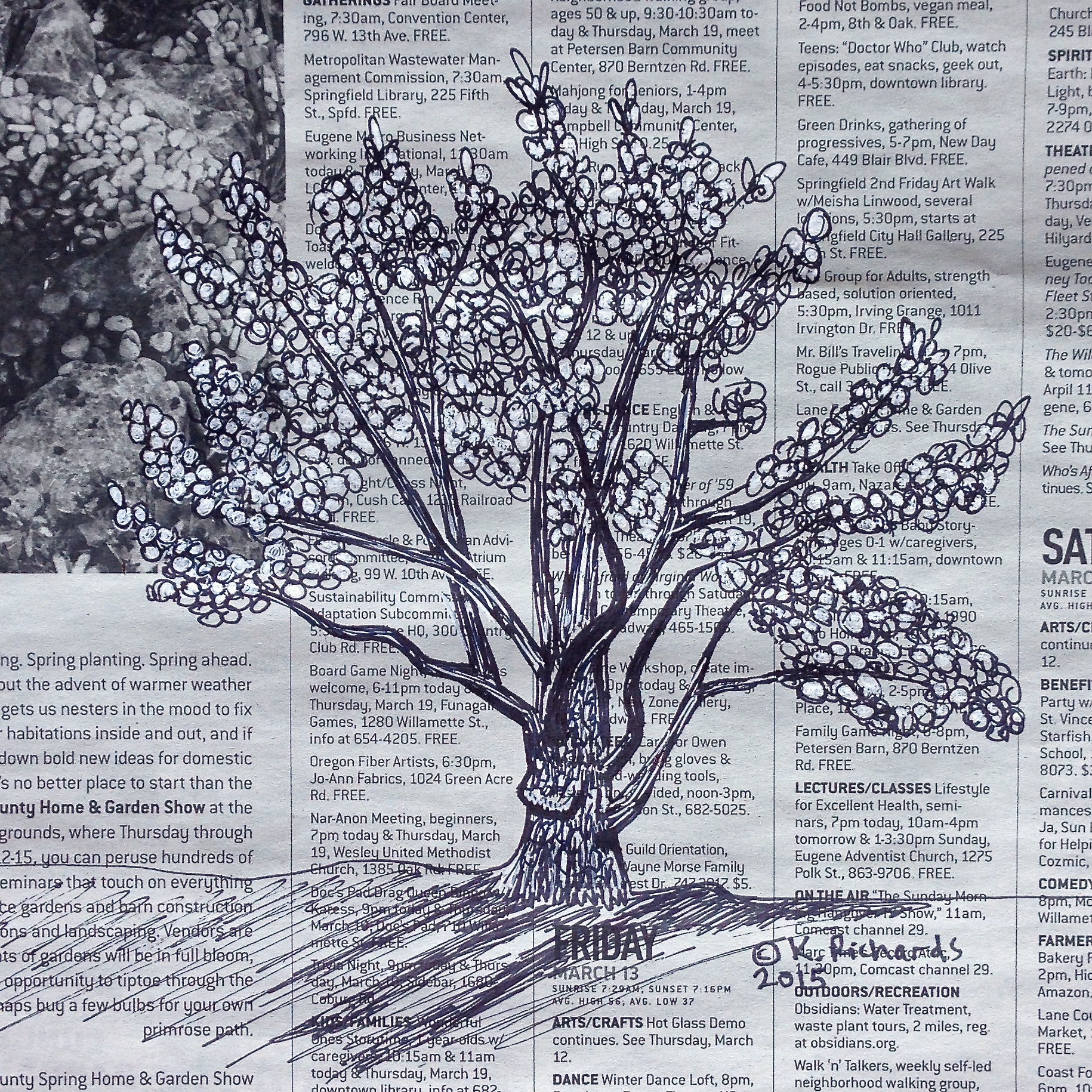 1830x1830 Tree Drawing 17 Drawing On Newspaper Ticklehead