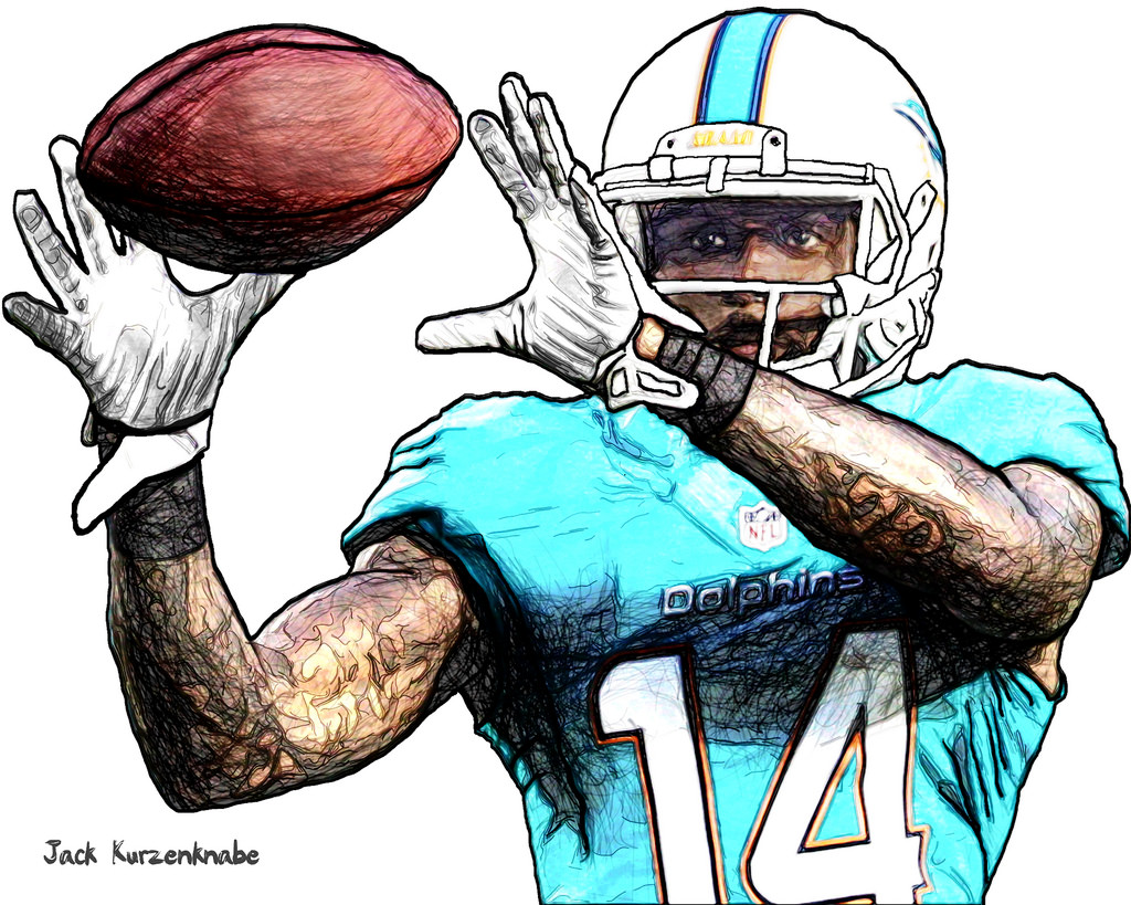 1024x819 Miami Dolphins Javis Landry View All My Nfl Drawings By